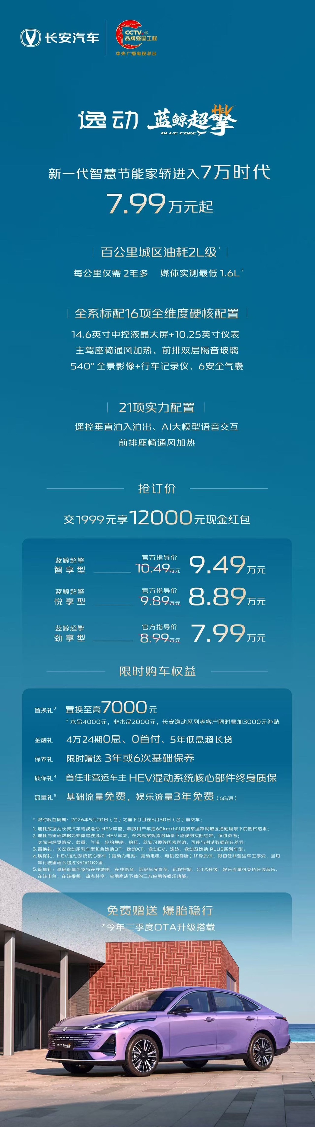 2026北京车展 长安汽车第四代CS75 PLUS蓝鲸超擎和第四代逸动蓝鲸超擎价