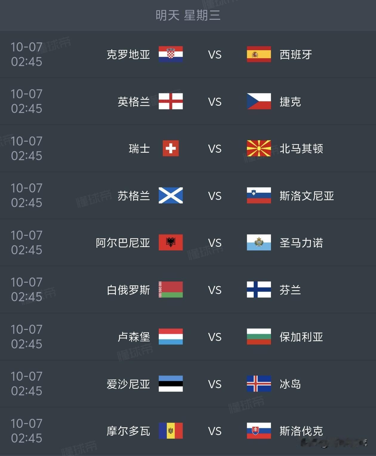 欧国联第4轮预测（10月7日）
1，克罗地亚0比3西班牙
2，英格兰3比0捷克