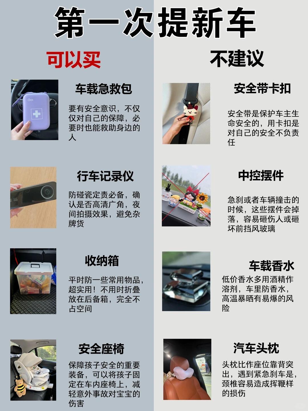🚗第一次提新车｜必买 & 避雷清单｜新手直接抄作业
刚提新车别乱买！整理了超全