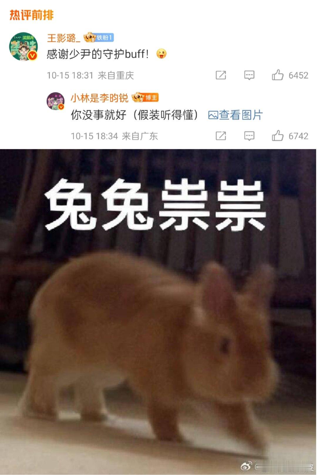 李昀锐兔兔祟祟表情包。李昀锐你小子看起来眉清目秀的，私底下用这么可爱的表情包[流