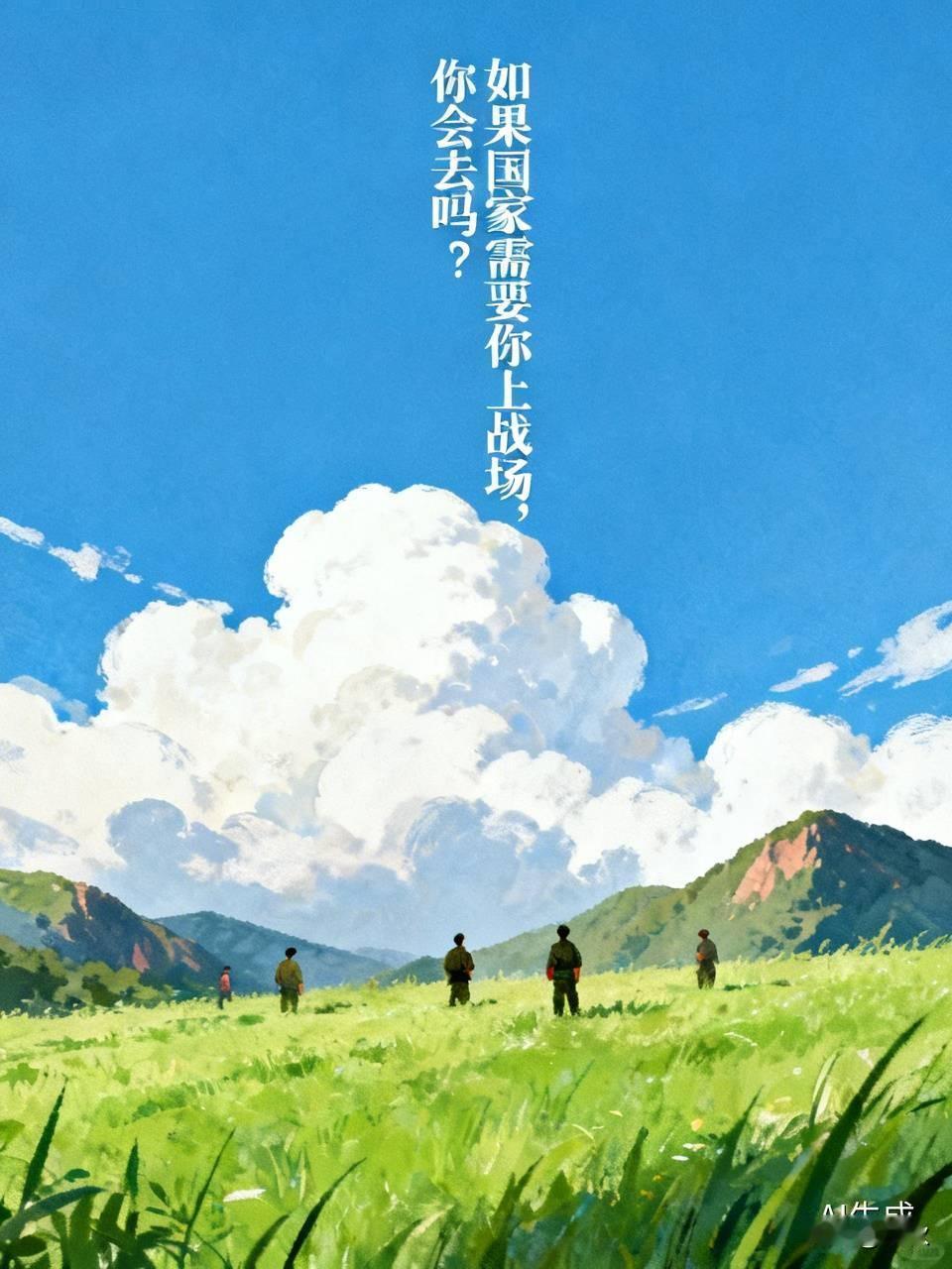 “如果国家需要你上战场，你会去吗？”问过身边不少人，答案五花八门。有人斩钉截铁说