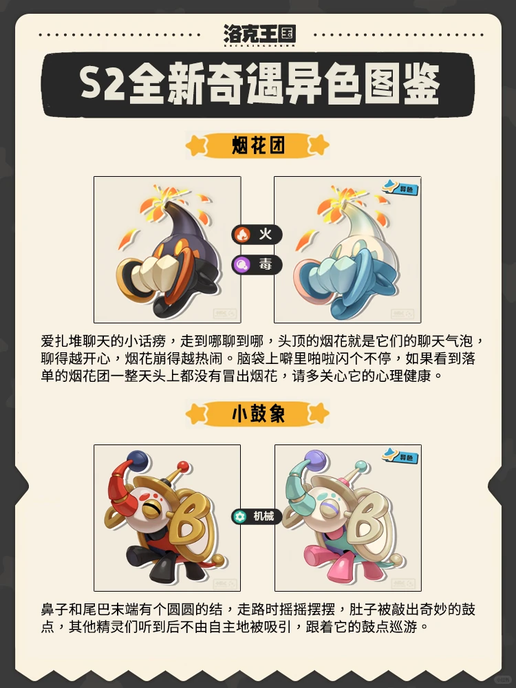 一图带你认识洛克王国S2全部奇遇异色精灵