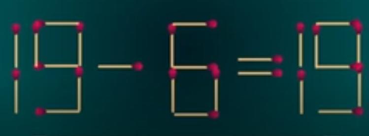 在这道火柴棒谜题中，“9 - 6 = 11” 显然是个站不住脚的等式。现在来考考
