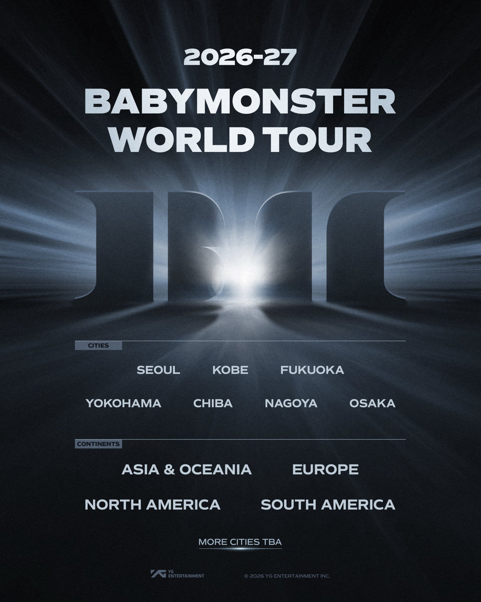 BABYMONSTER新世巡BABYMONSTER官宣新一轮世巡，六月开始 