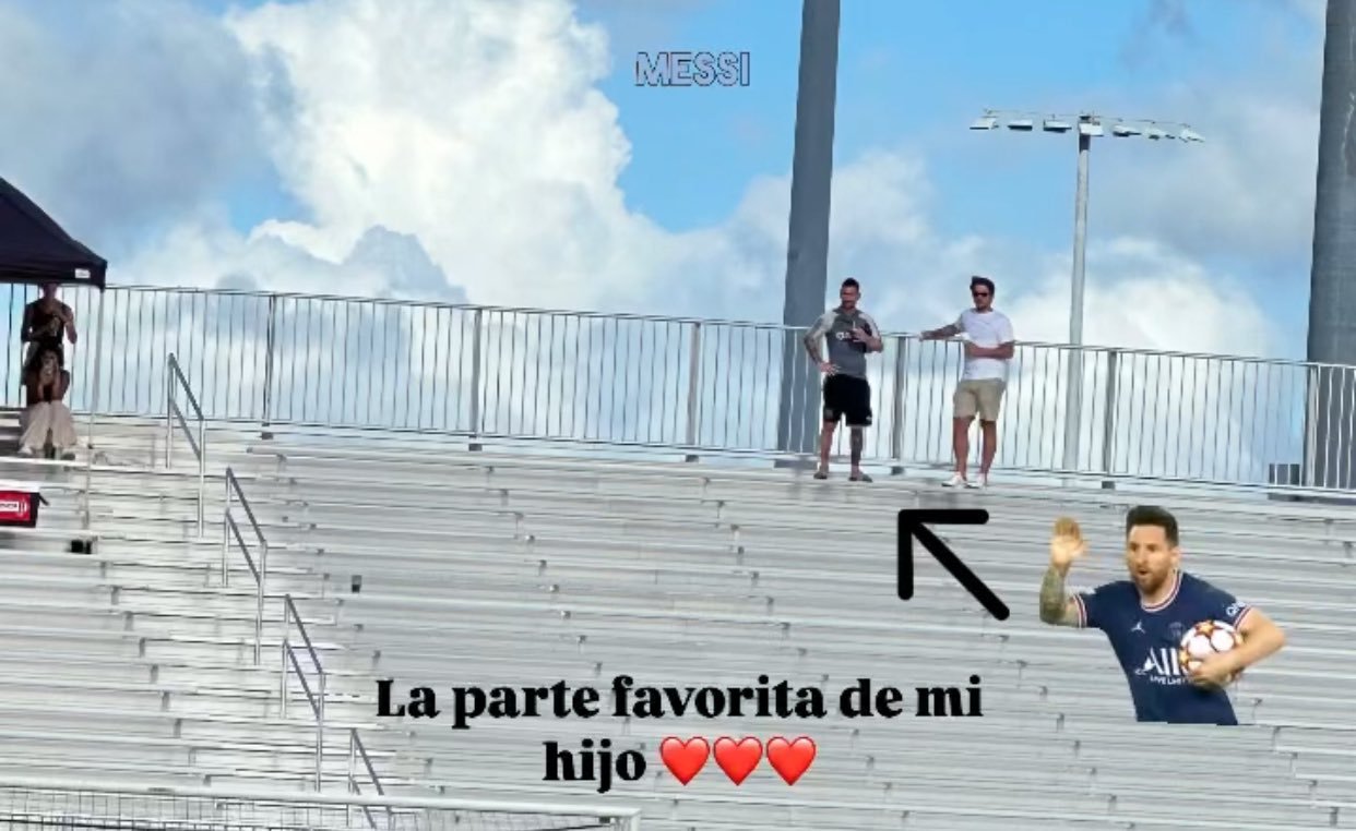 看孩子比赛的小梅[可怜][可怜][可怜]#梅西[超话]# ​​​