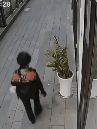 又为了啥呢？
这是什么心态呢？看到路边门市前的花，都走过去了，又转身来环视了一下