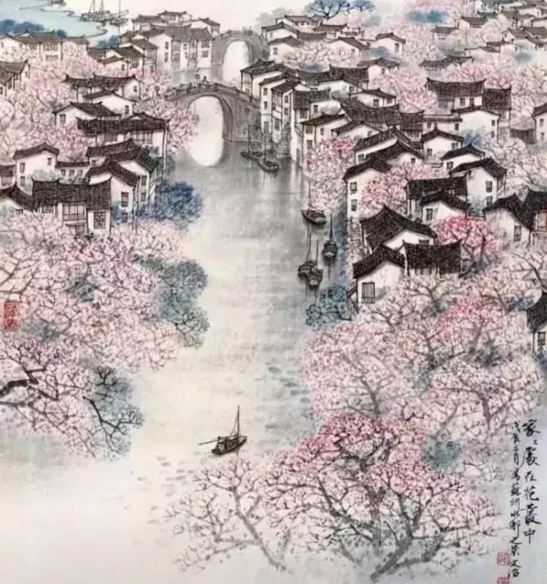 上联，春风得意吹绿柳，梨白杏粉

下联，？？？