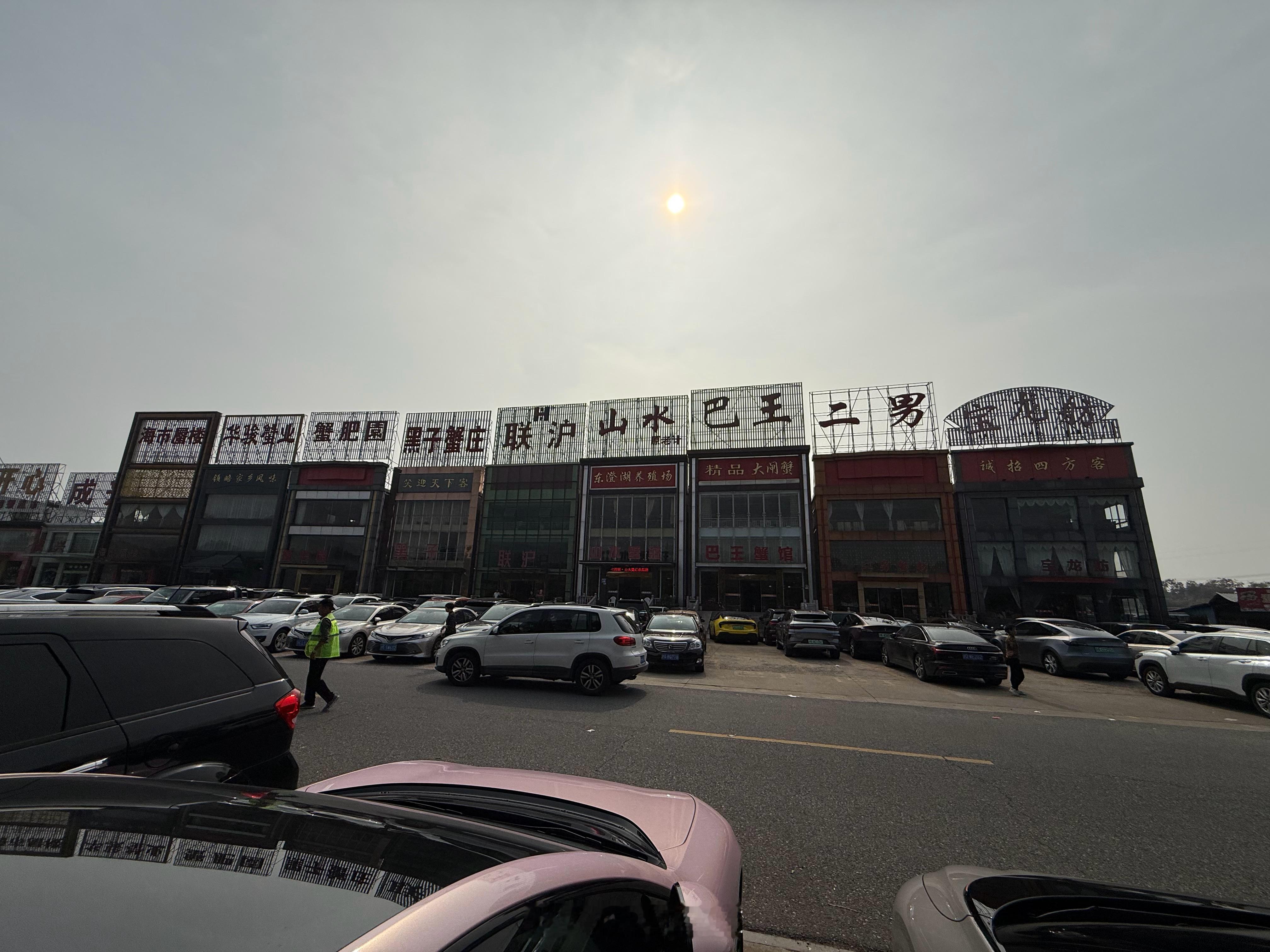 周末阳澄湖来吃螃蟹的人真多啊，车都停满了，有来吃公蟹的朋友吗，有没有推荐的[流鼻