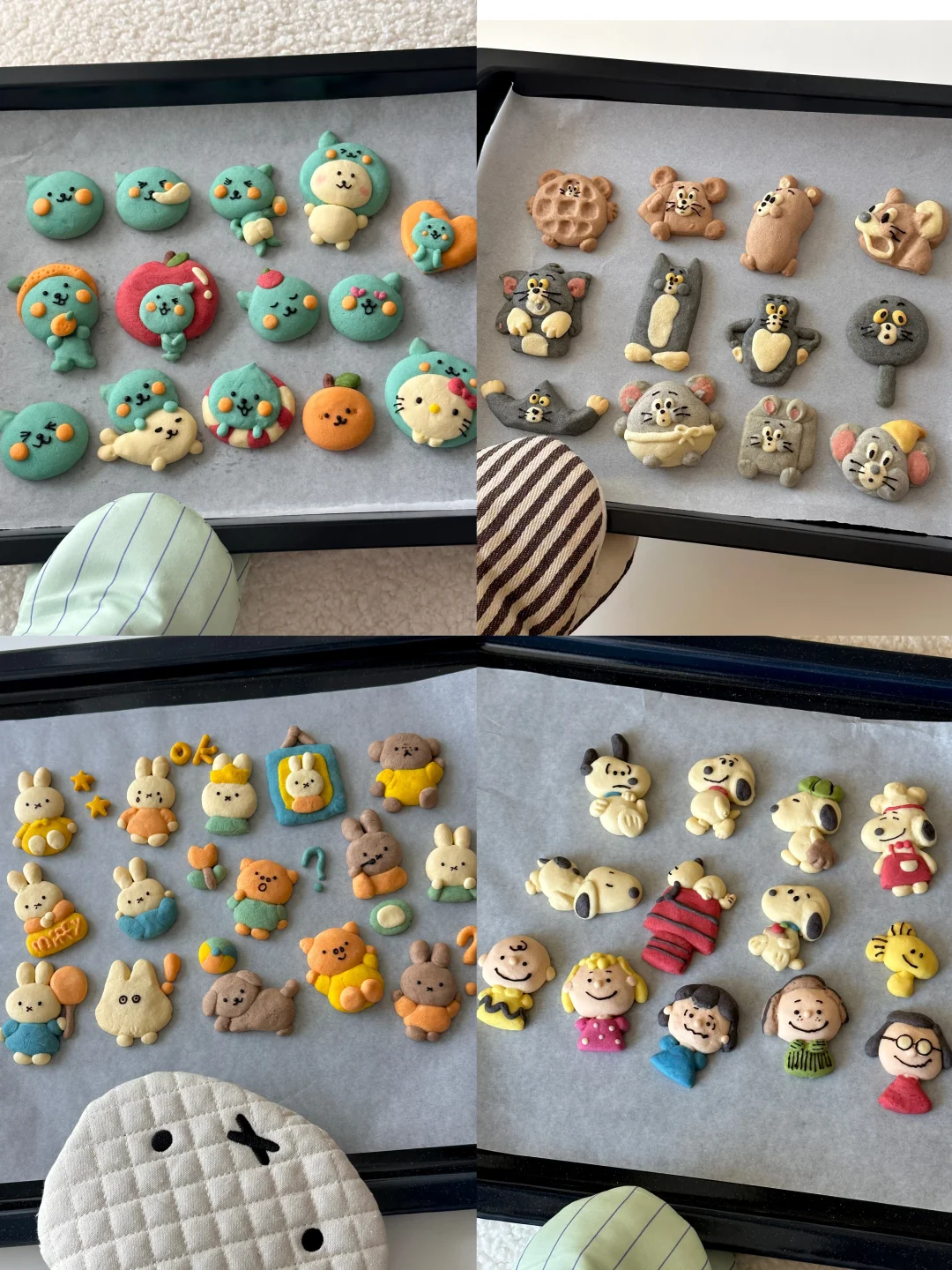 可爱的手作曲奇饼干合集～不开裂好塑型配方！