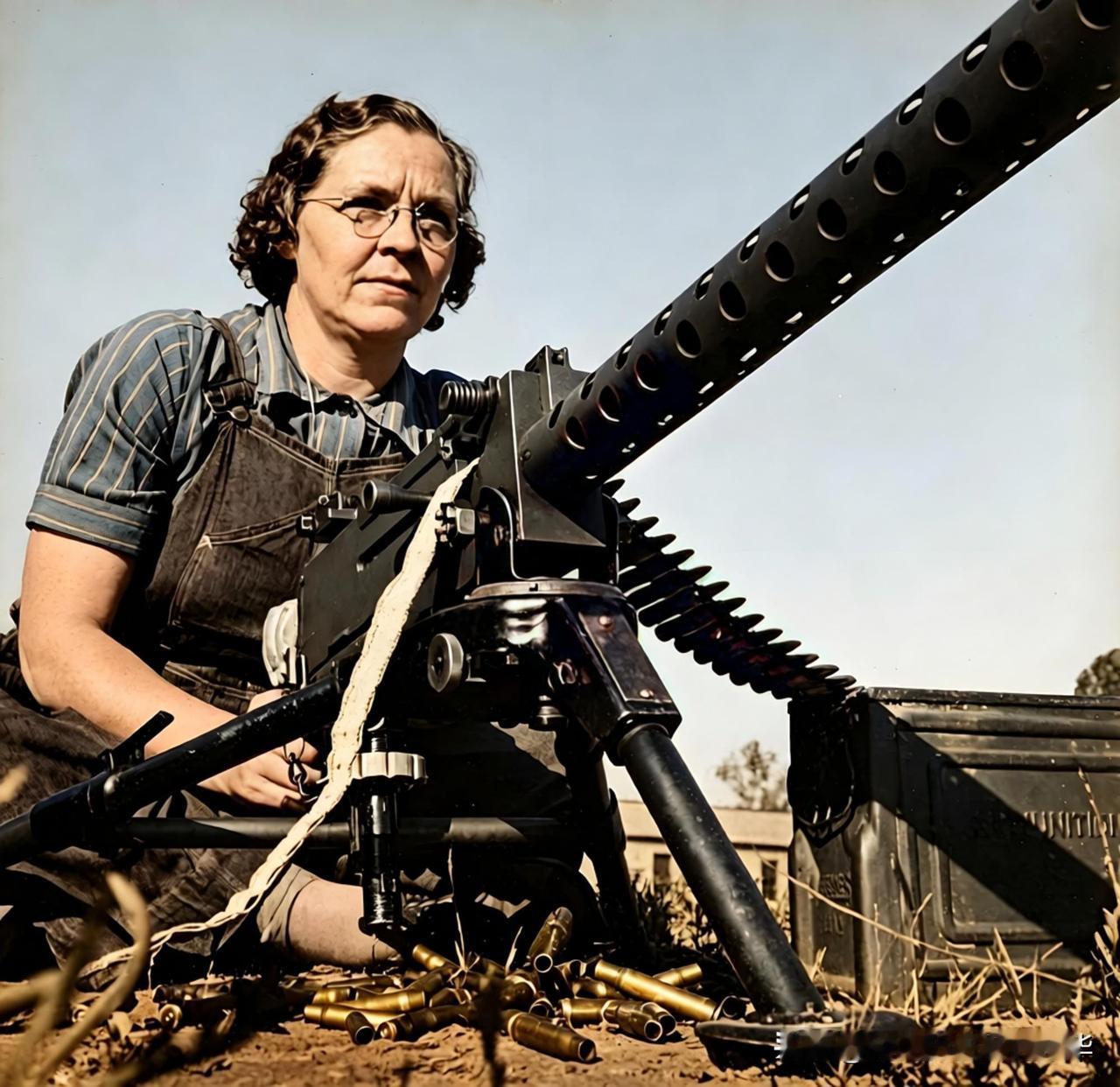 巾帼英雄
1942年，二战时期，露比·巴内特夫人射击的这款名叫什么机枪？有人知道