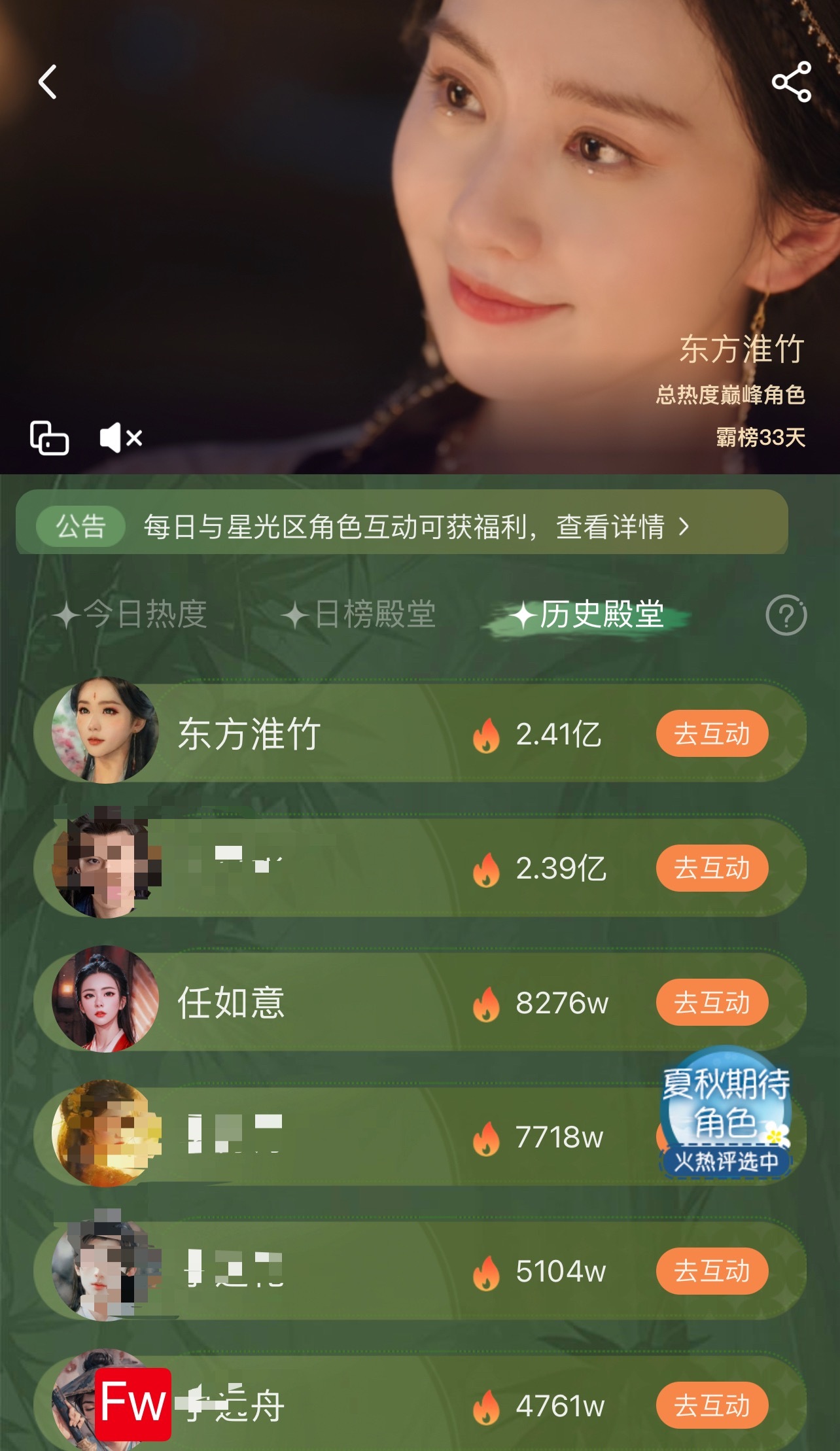 一念关山 刘诗诗双角色一个登顶，一个top3，姐粉好实力[比耶]Fw好羡慕...