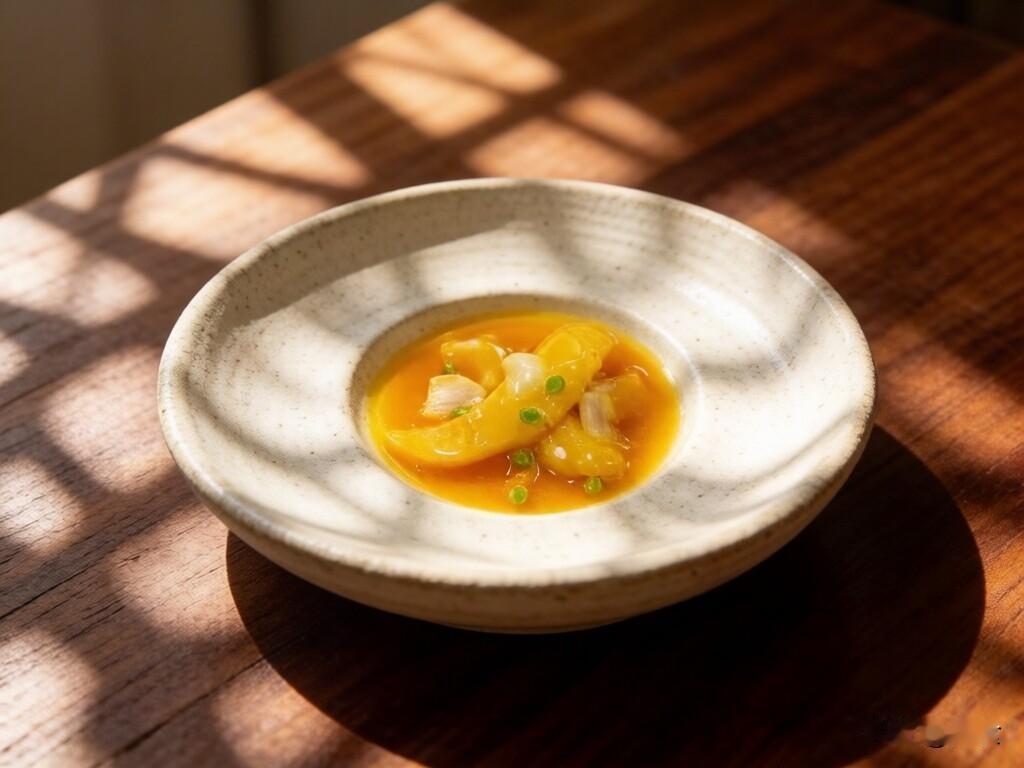 金汤百合百花酿花胶

一、 食材与分量（1位量）

- 主料：泡发好的筒状花胶1