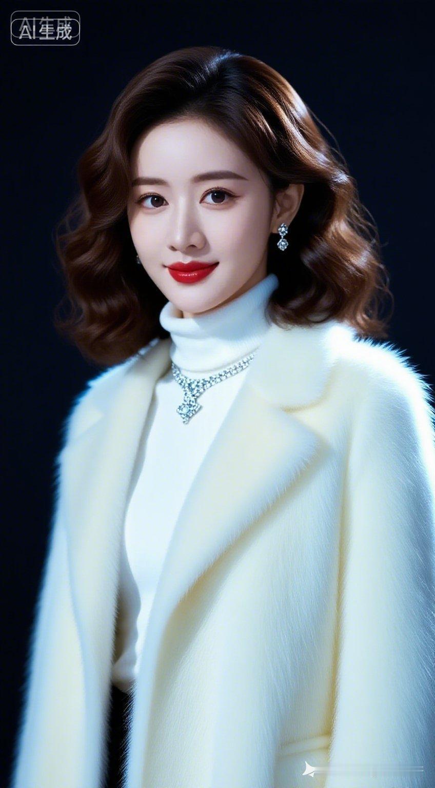 优雅白皮草穿搭，尽显时尚魅力！🌟✨