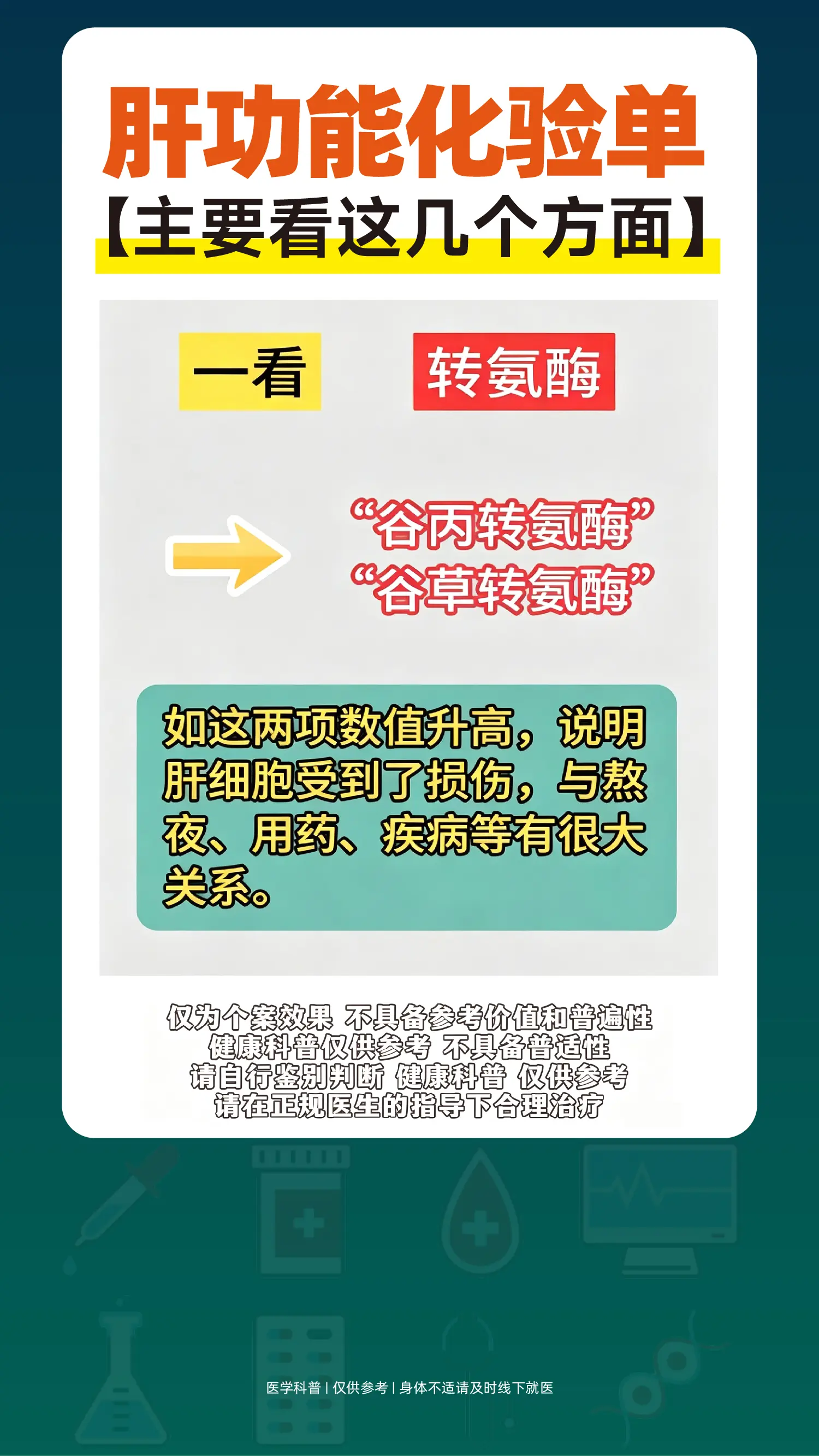 肝功能化验单，主要看这几个方面。