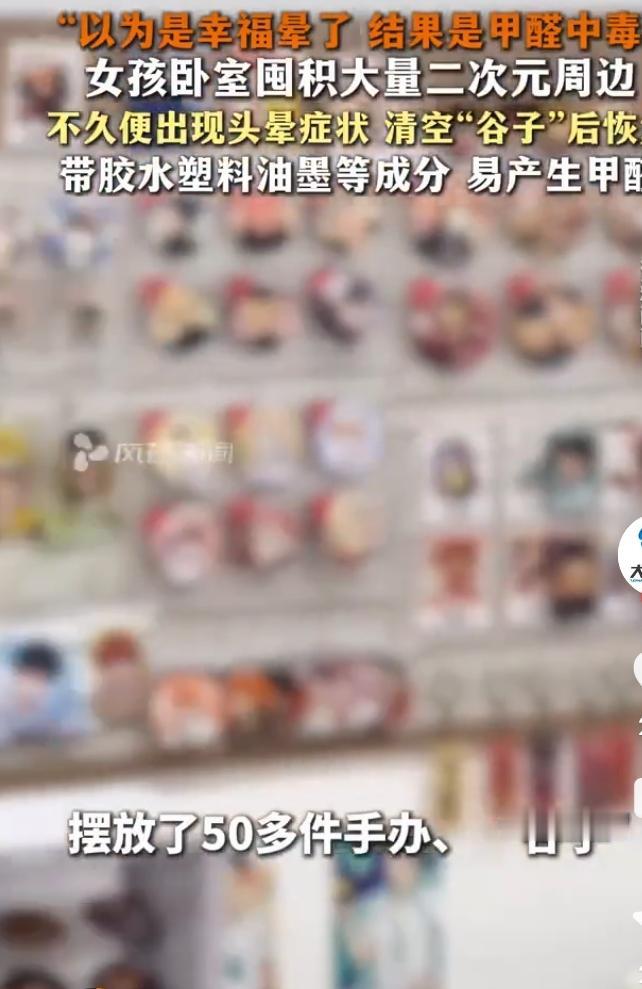 近日看到一则新闻，有个女孩卧室囤了大量“吧唧”玩具，结果半夜甲醛中毒被紧急送医。
