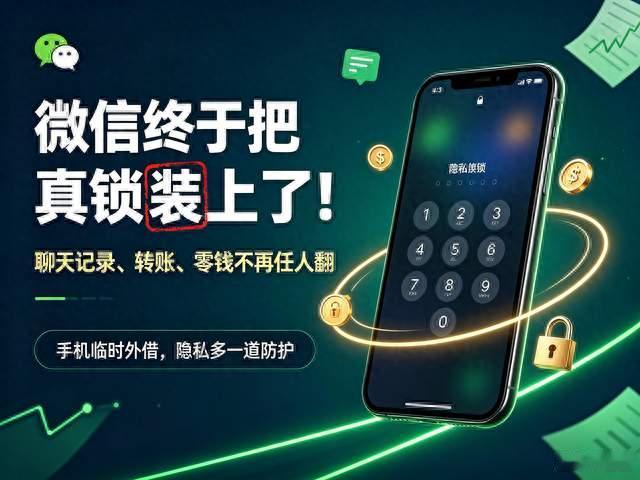 微信终于把真锁装上了！聊天记录、转账、零钱不再任人翻
