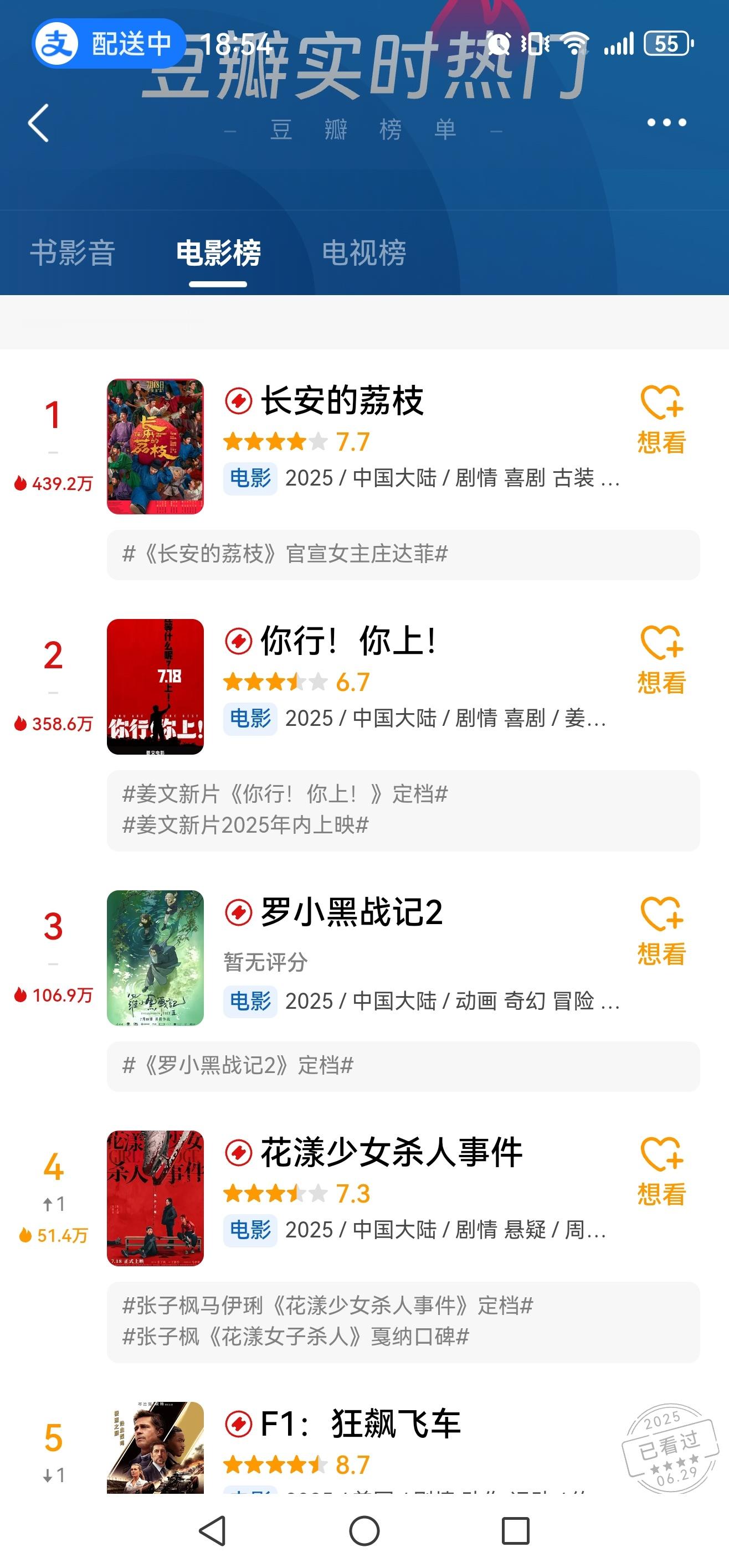 暑期档目前最热闹的一个周末，这三部新片少见地在上映首日就都开分了，可参考~个人目