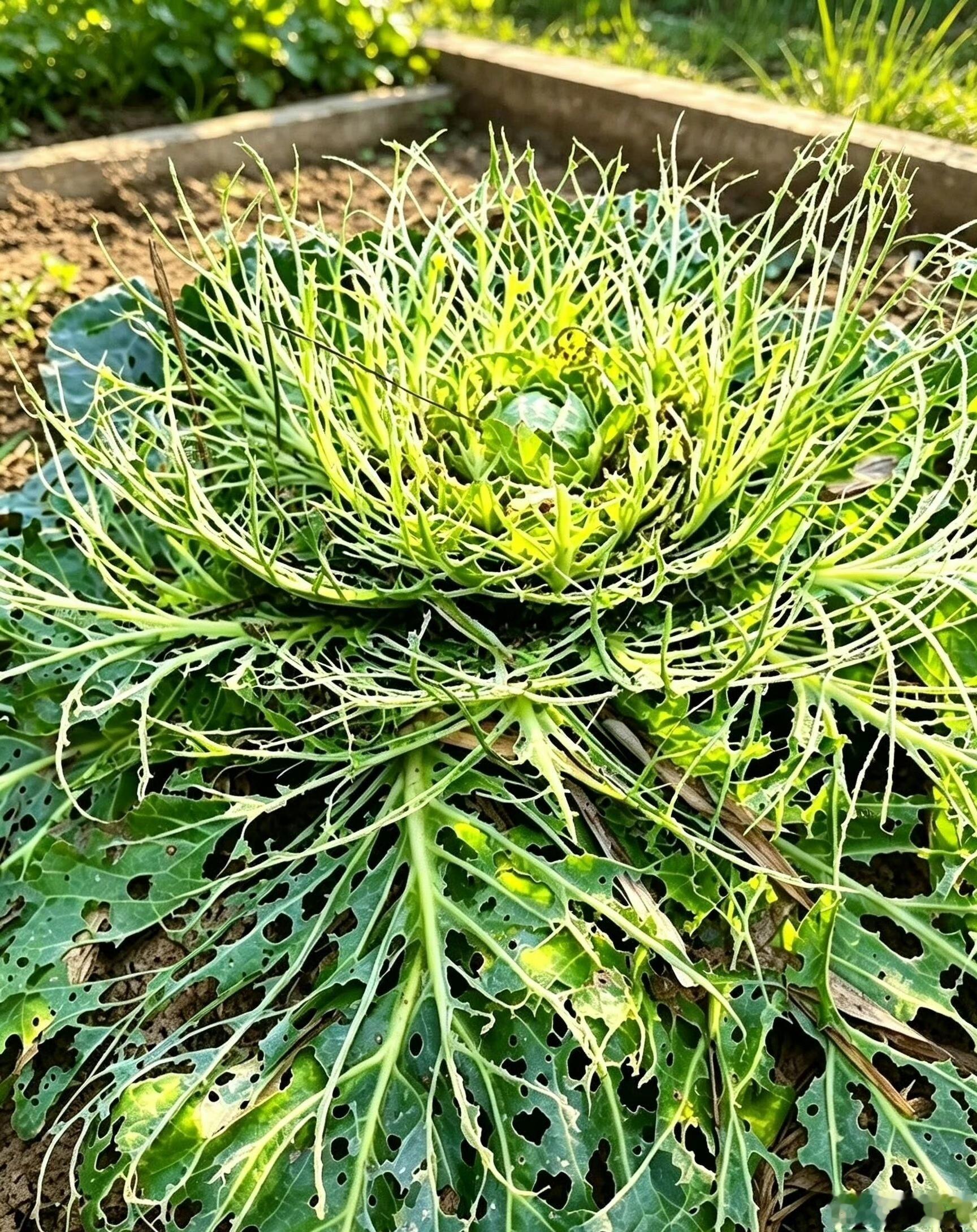 真正的“从未打农药”的圆白菜，成熟后就是这个样子的