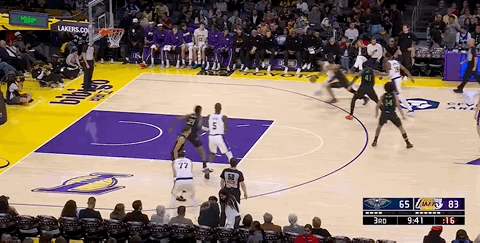 第三节，艾顿这个扣篮，炸裂鹈鹕vs湖人