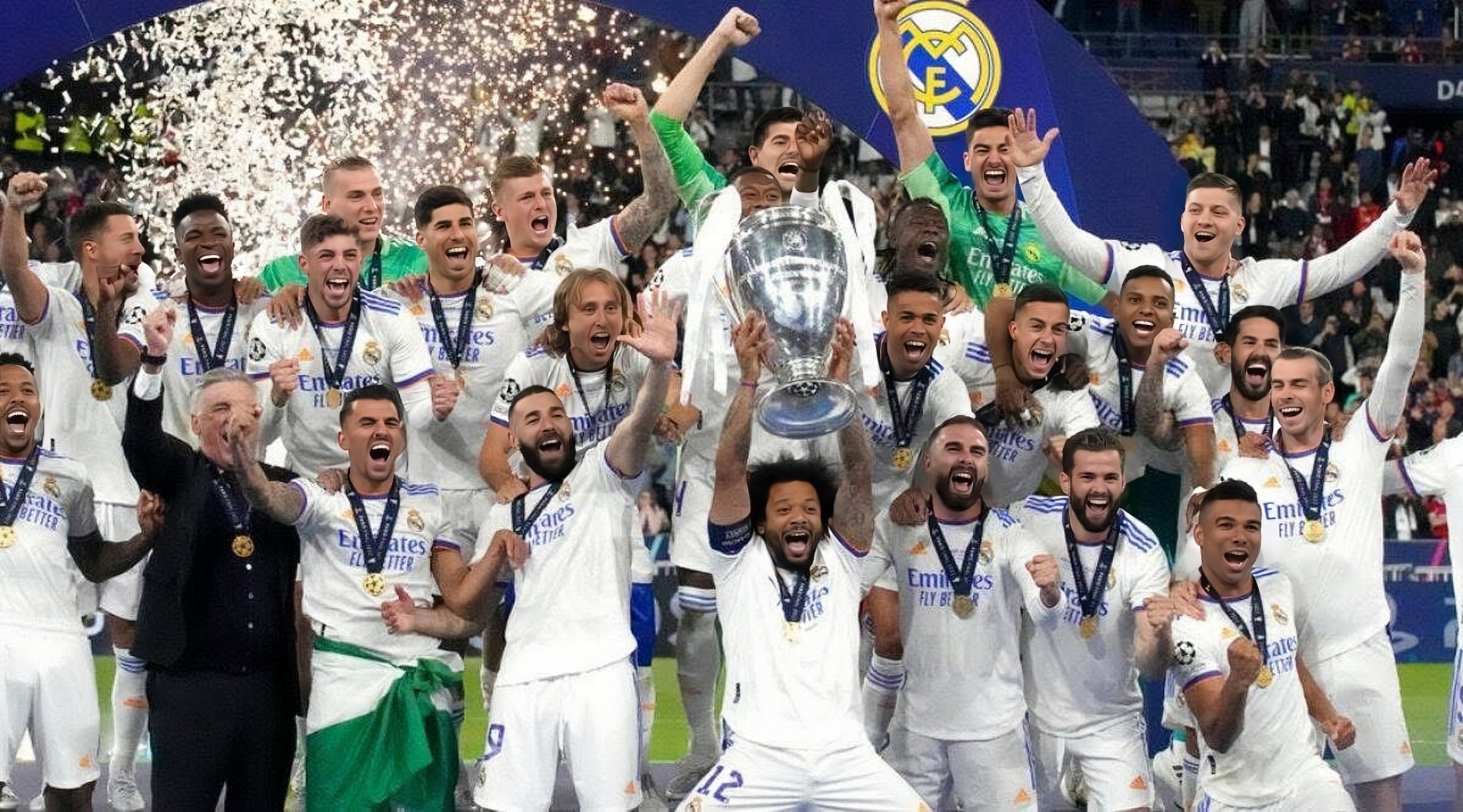 2022年的今天，皇马赢得了他们的第14座欧冠冠军。🏆✨这场胜利使该俱乐部的欧