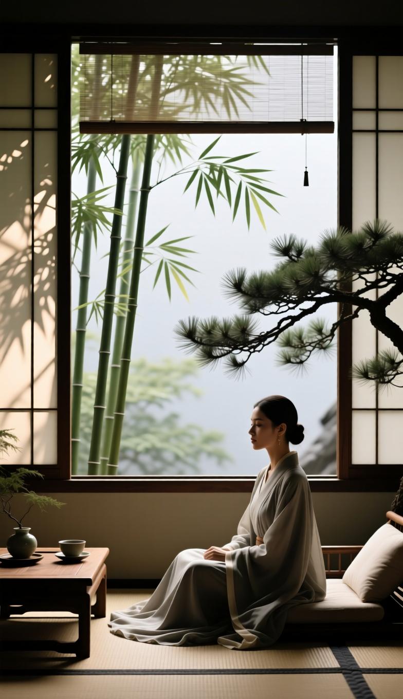 七律·静悟尘心
 
浮世纷嚣扰客踪，且凭幽坐敛襟胸。
抛开利禄千般扰，看淡荣华一