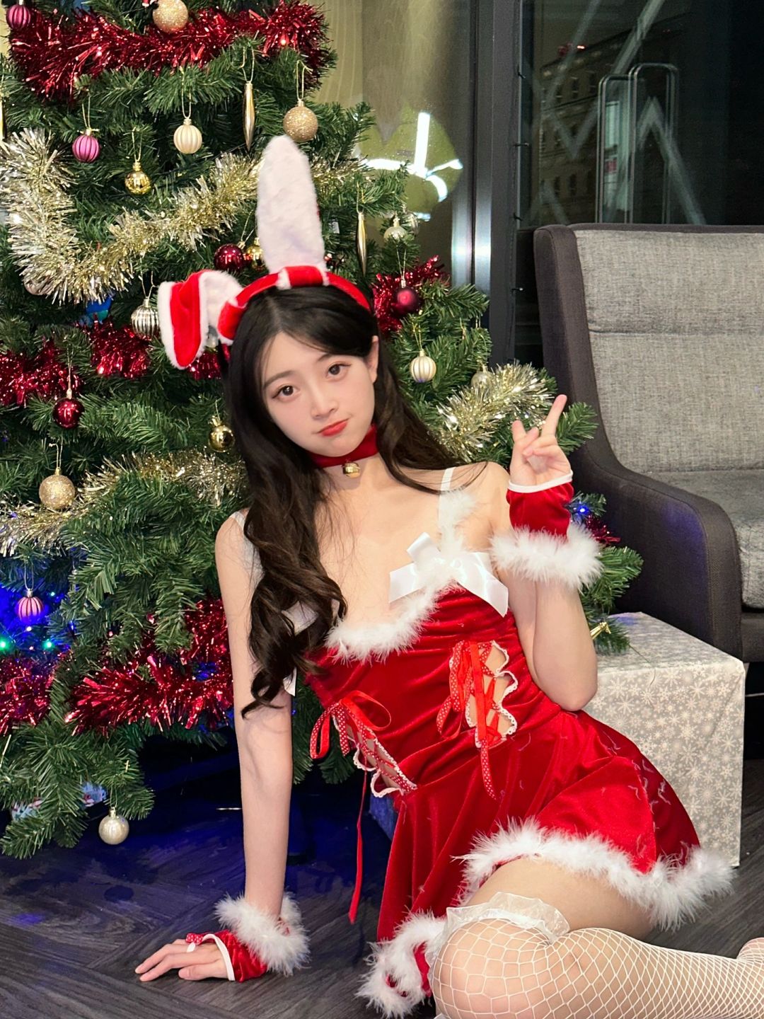 🍎圣诞节拍照📸“一定要妹妹吗 姐姐不行吗？”