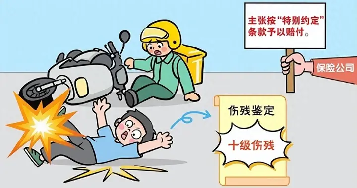 保险公司依据保单后附“特别约定”拒付外卖骑手多项理赔费用