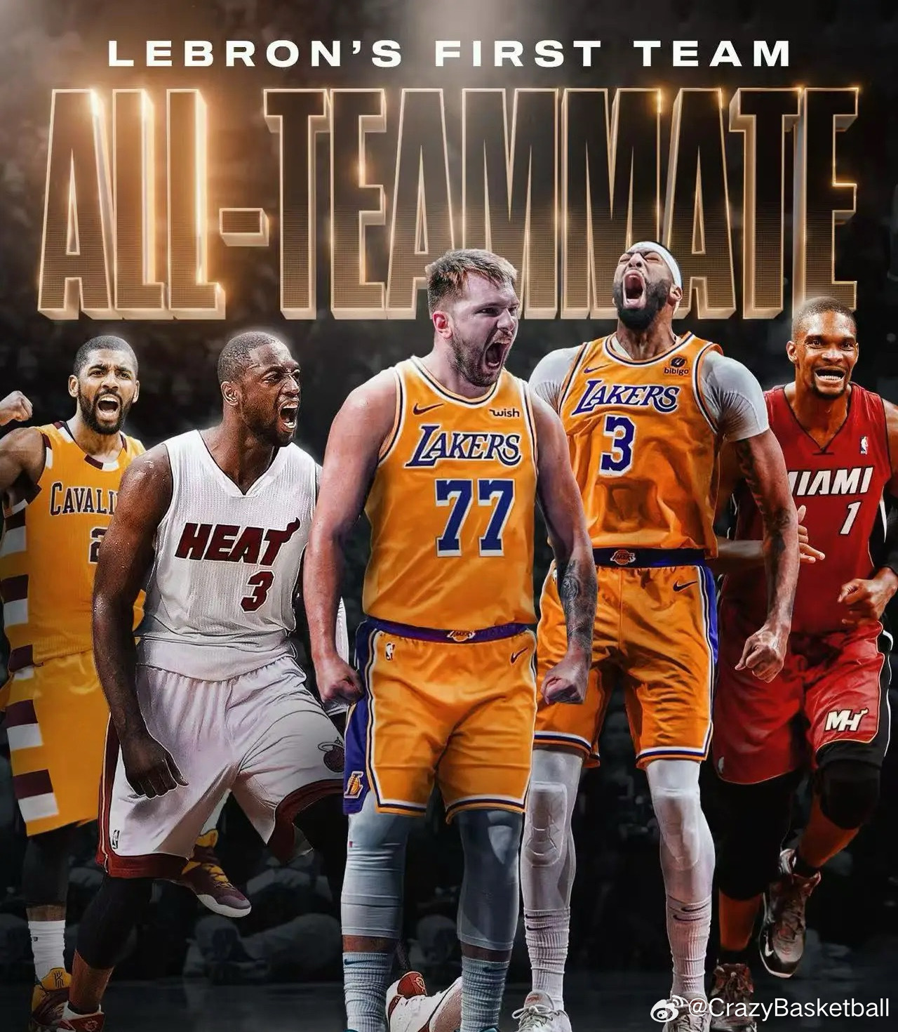 不带詹姆斯，就詹姆斯队友组一队能拿几个总冠军？ 