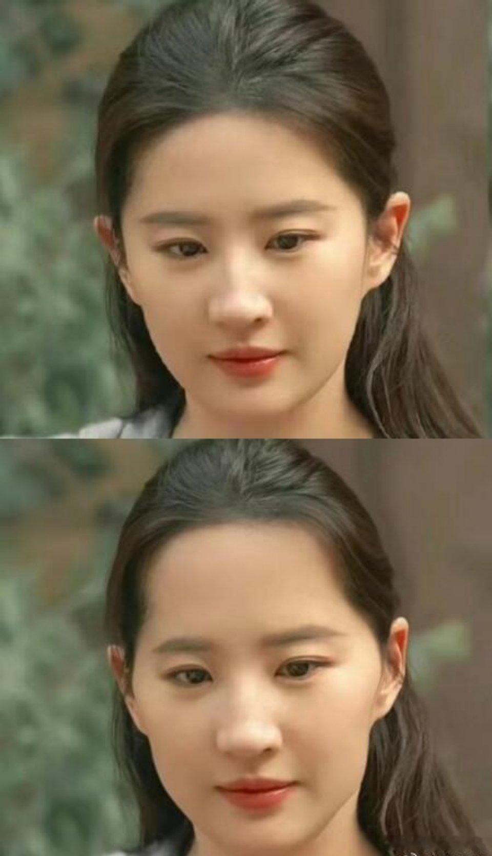 刘亦菲最突出的还是脸型吧 ​​​