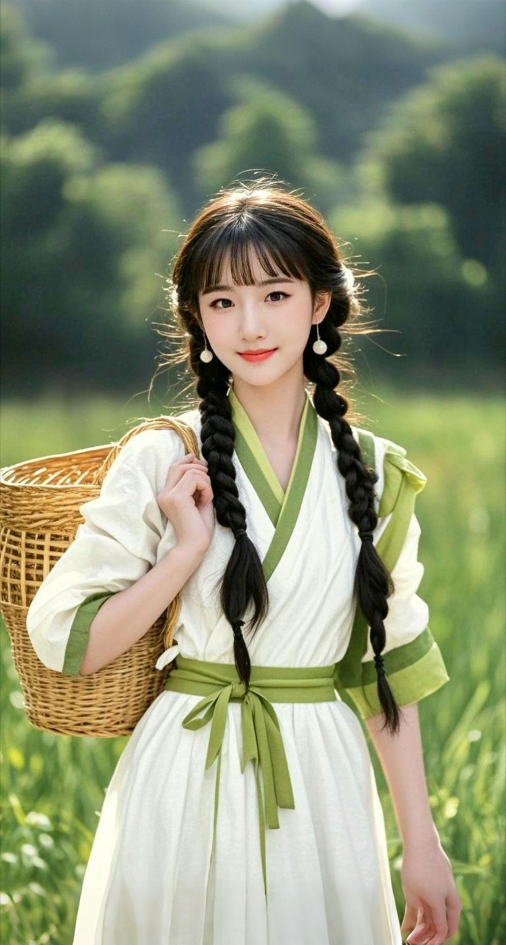 AI扩图 AI绿野佳人