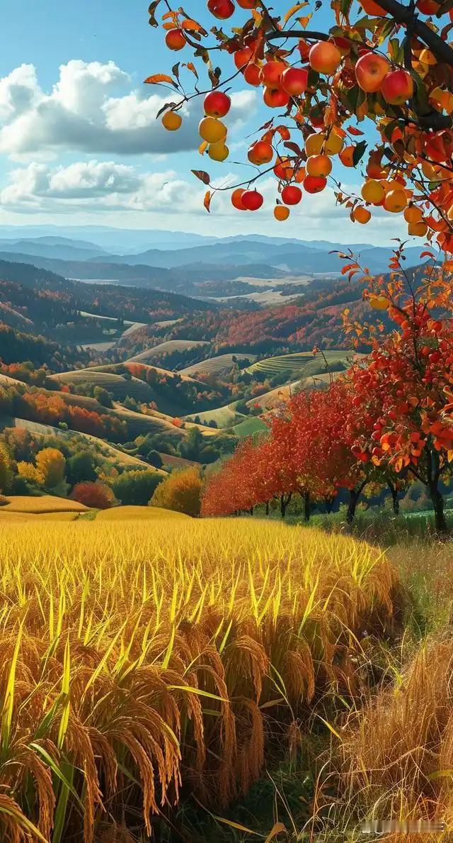 下联：硕果累累秋收忙。

（题图来自网络）