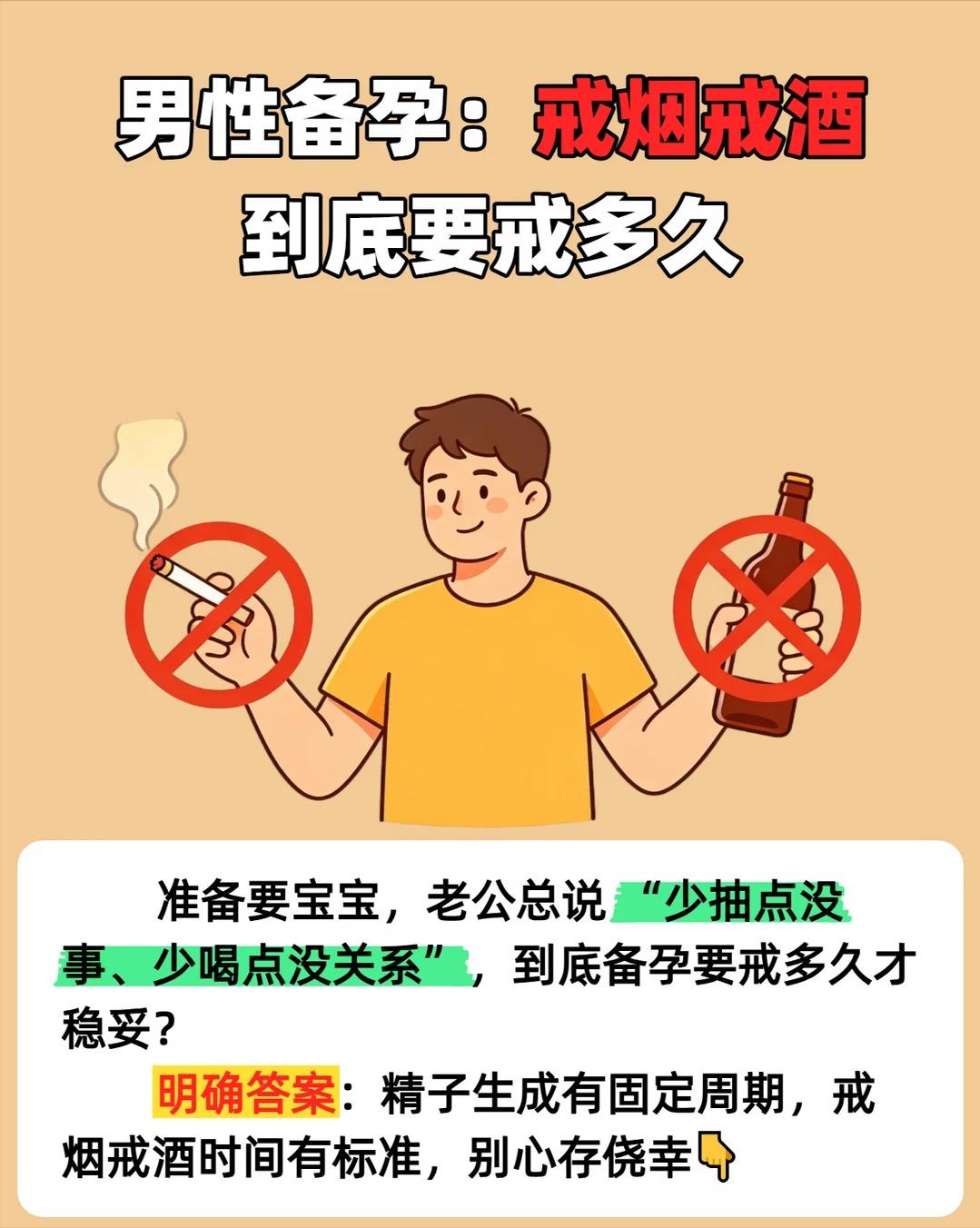 男性备孕：戒烟戒酒到底要戒多久