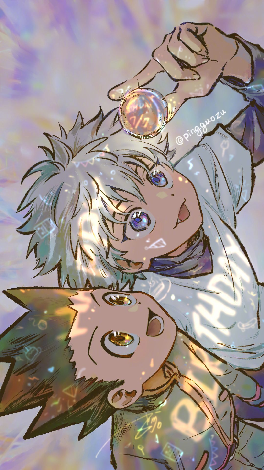 #全职猎人# 奇犽小杰 宝宝们眼睛超级好看🥹(x:pingguozu) ​​​