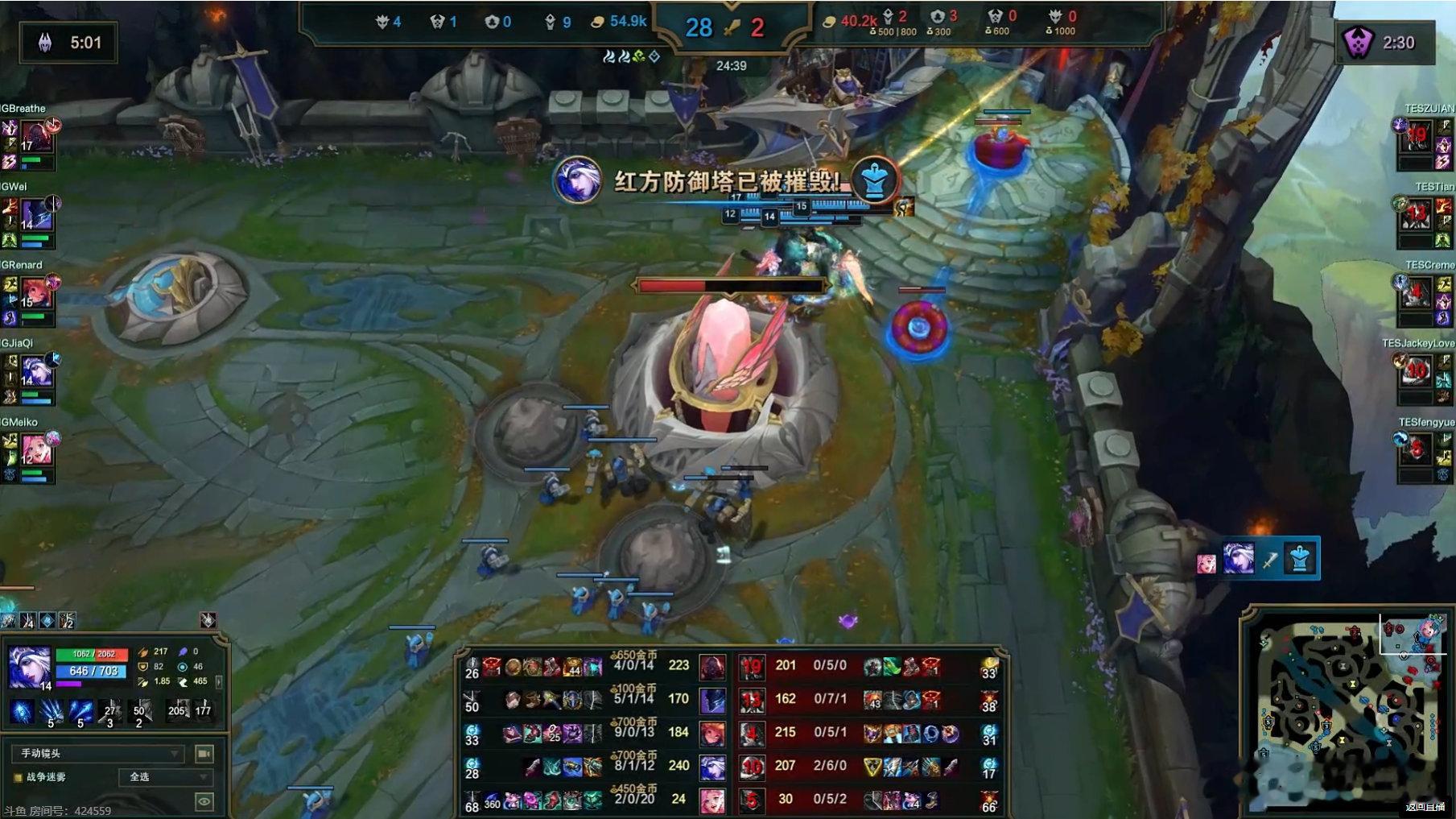 【EWC电竞世界杯预选赛 IG 2-0 TES】恭喜iG二比零轻松横扫拿下本场比