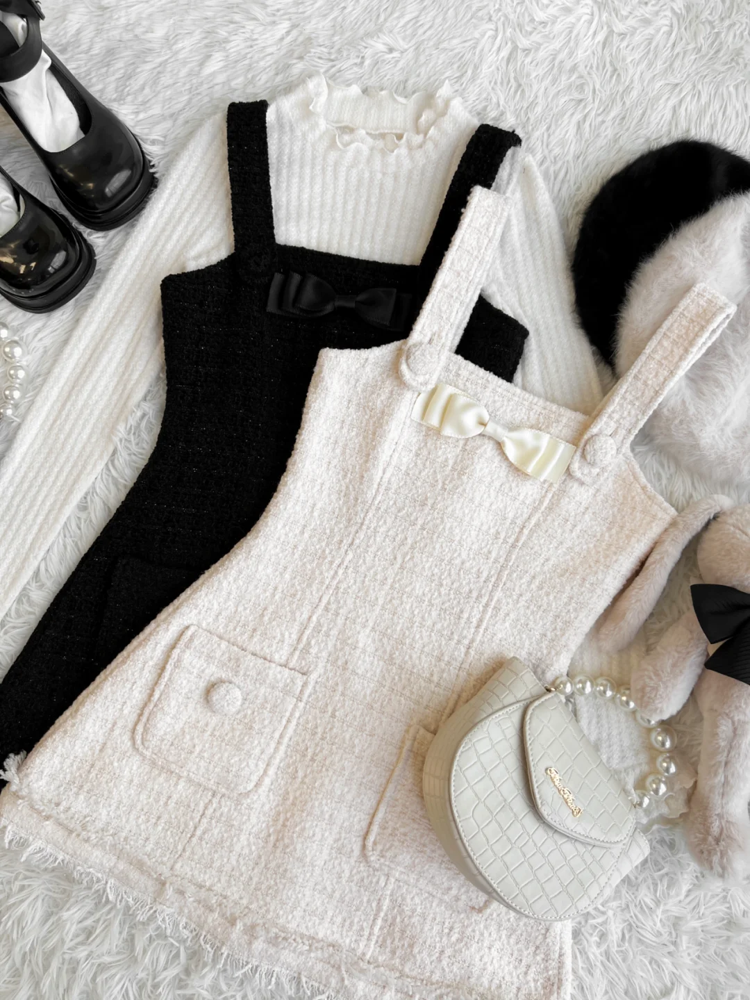 贵气感小千金🖤黑白双色选哪个～