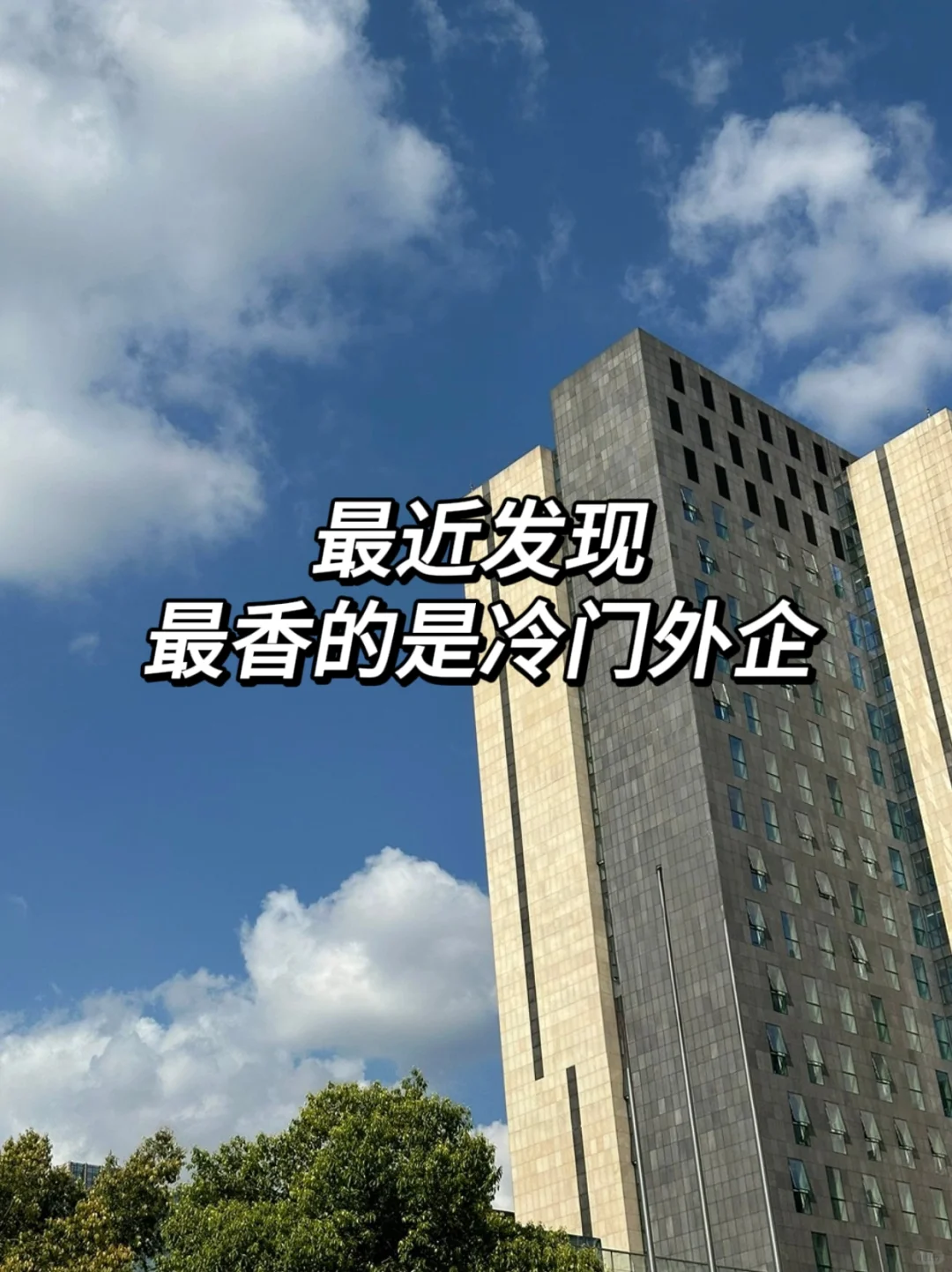 最近发现，最香的是冷门外企