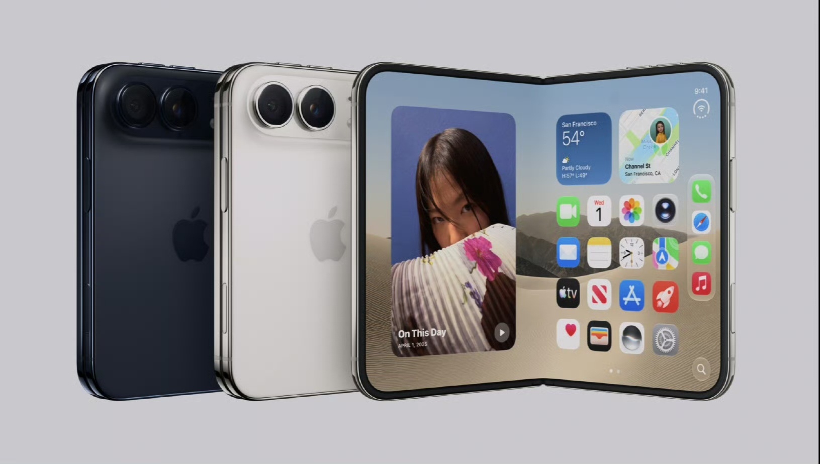 iPhoneDuo 折痕苹果首款折叠屏iPhone Duo终于来了，用纳米纹理工