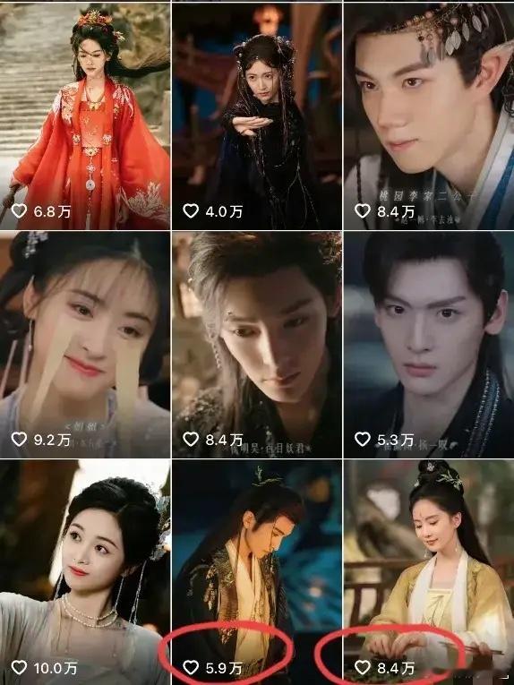 尴尬！配角热度超过主角了😳昨天《淮水竹亭》发了人物角色的短视频，结果点赞最高的