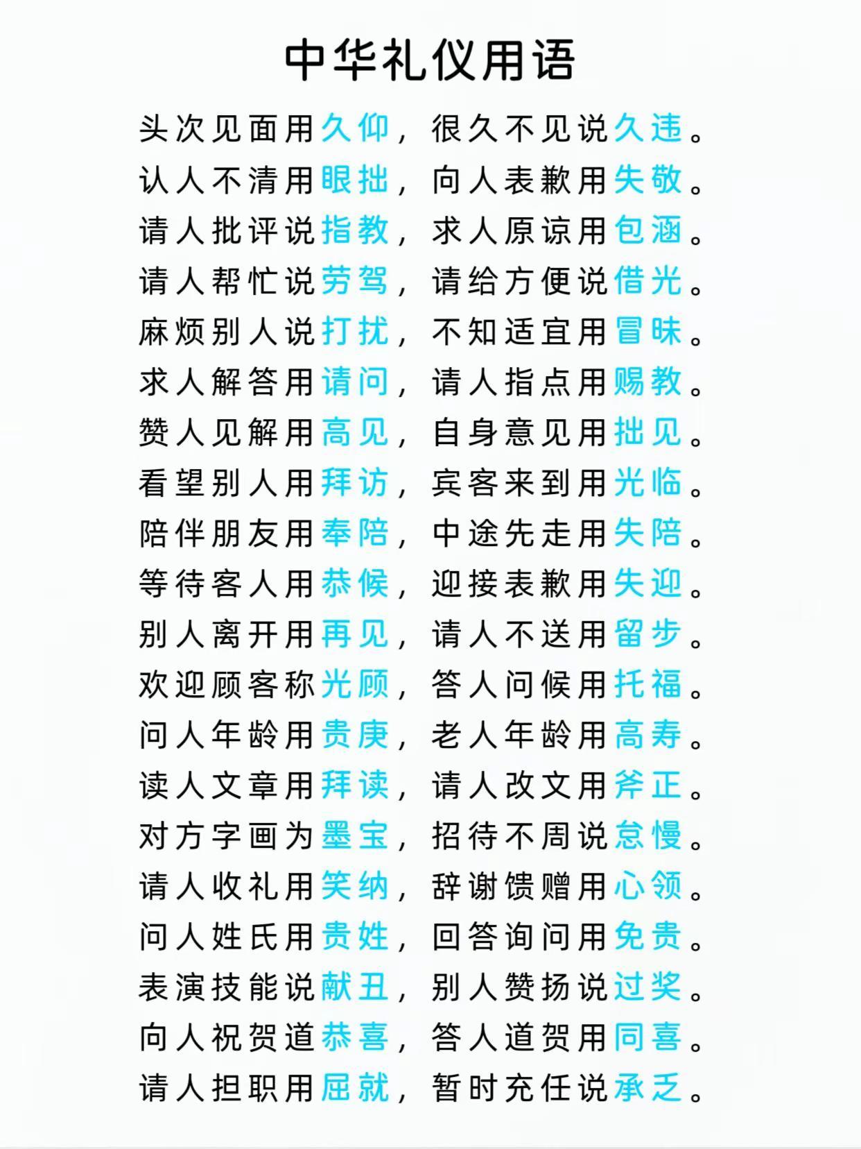 中华传统礼仪用语弘扬国学传承文化 创作者中心 创作灵感 中华传统礼仪用语