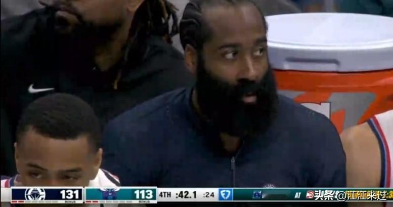 哈登全场狂砍55分，三节43分，快船131比116战胜黄蜂！
三节又要打卡下班了