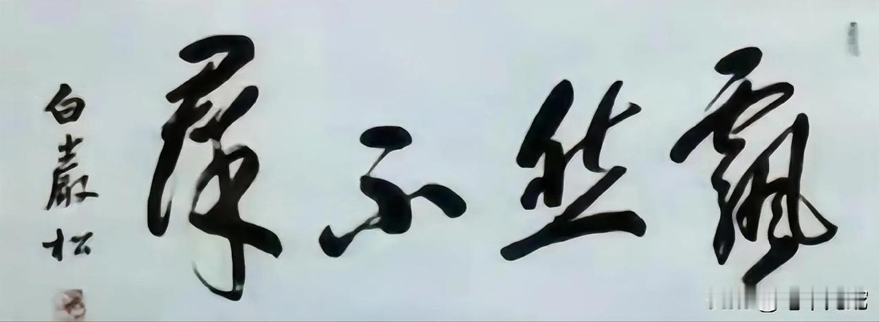 白岩松的书法，
飘然不群。
我记得有个成语，
卓然不群。
一个飘，
一个卓，
还