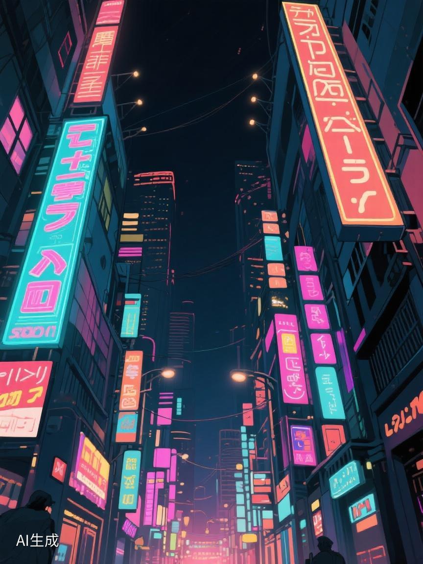 AI妙生图霓虹点亮的夜巷，是城市斑斓的梦，于繁华中探寻，那独属于夜的诗意与憧憬。