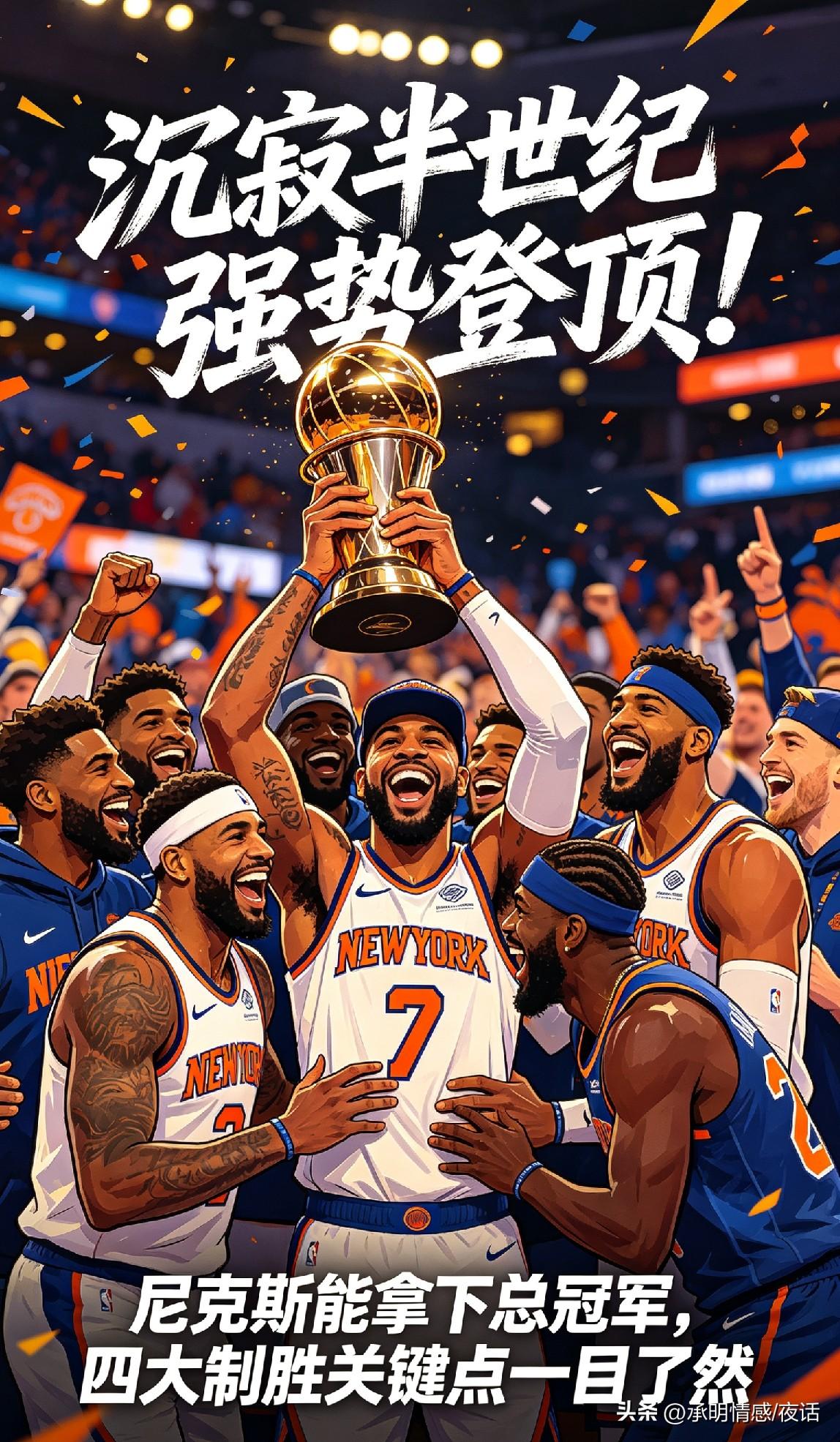 沉寂半世纪强势登顶！尼克斯能拿下总冠军，四大制胜关键点一目了然
 
时隔53年重