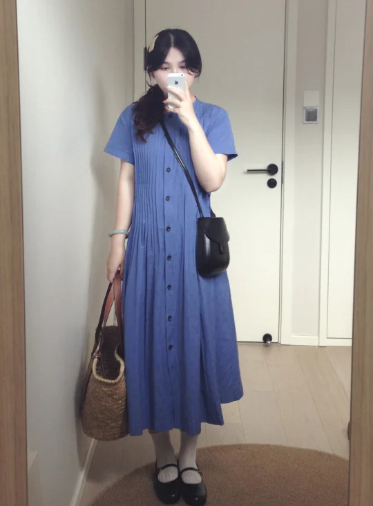 🫐呐！显白又神秘的蓝色裙子