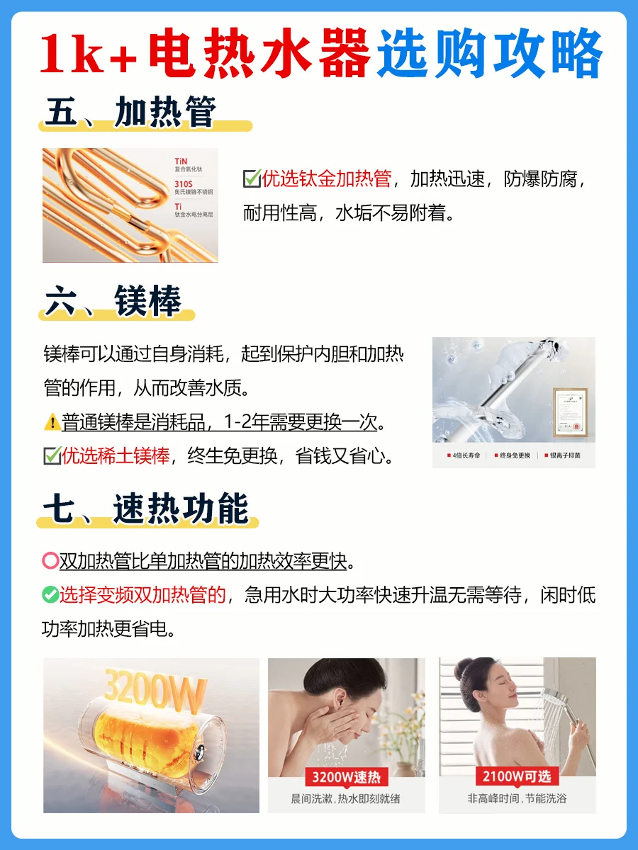 1k+电热水器大盘点，看完这篇轻松拿捏❗️