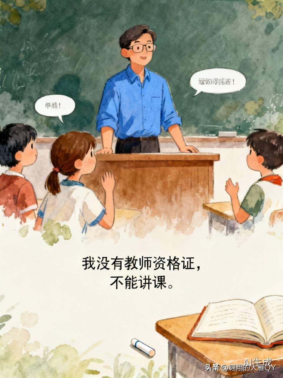 老师在课堂上讲课
课底下叽叽喳喳吵不停，老师实在忍不了，点了一直说话的同学：“你