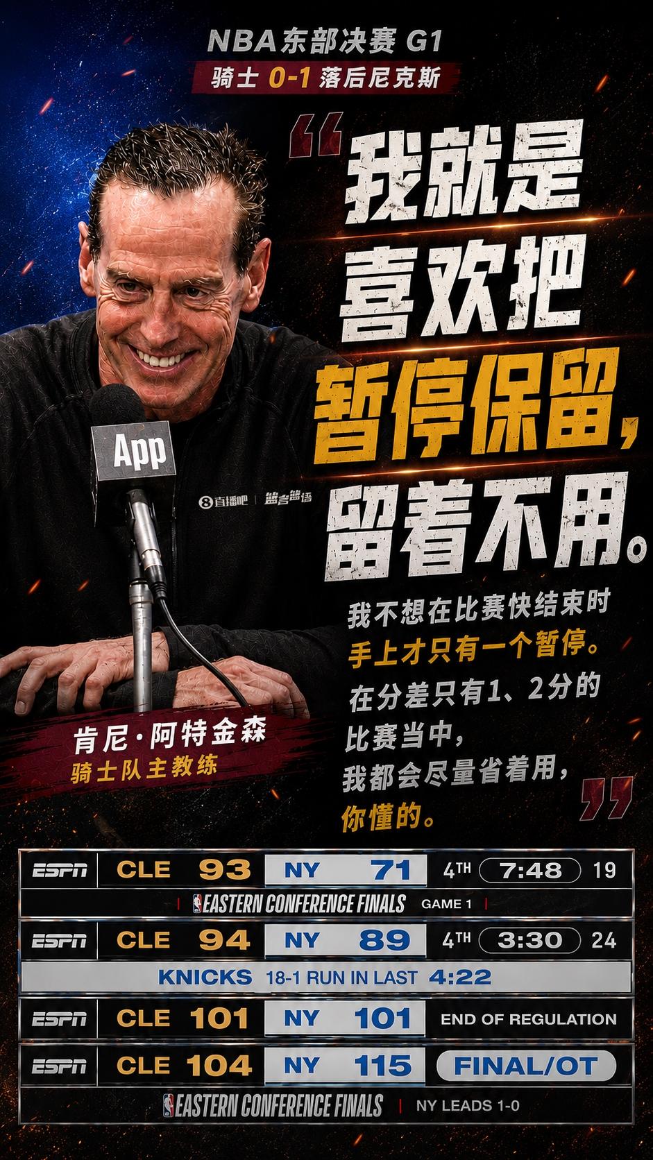 尼克斯22逆转骑士开门红！当麦迪逊广场花园球场计时牌还剩7分40秒，骑士领先22