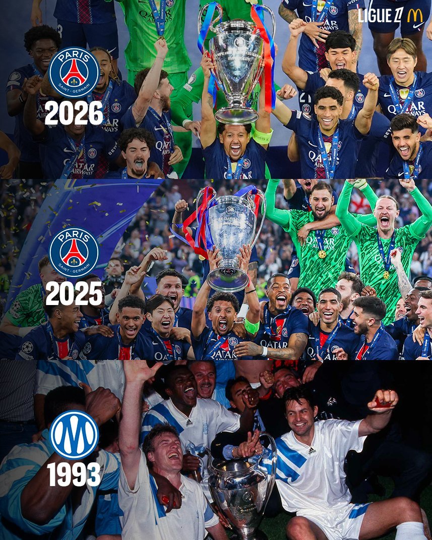 🤩 法国足球的三颗星❤️💙 巴黎圣日耳曼x2（2025,2026）🩵🤍 