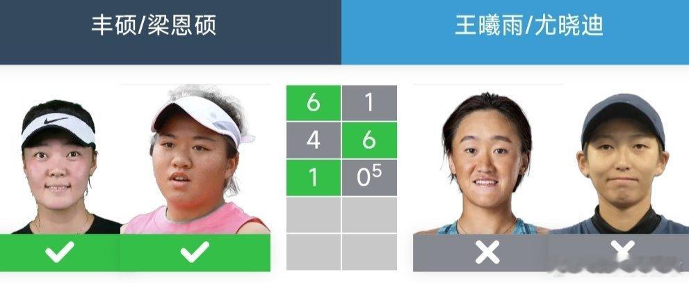 WTA250香港站🇭🇰女双8进4海峡组合梁恩硕/丰硕🇨🇳6-1/4-6/