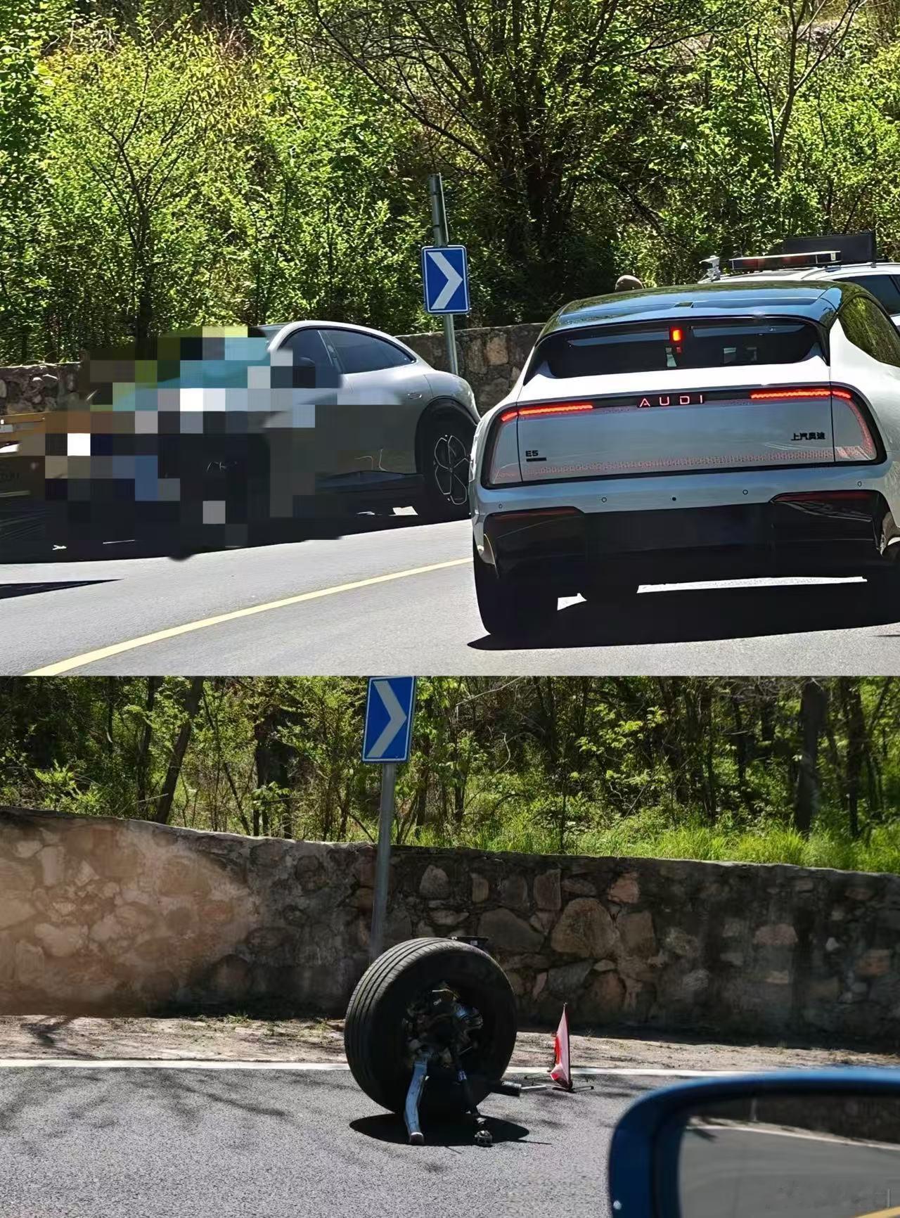 怎么奥迪E5 Sportback跟小米SU7这次是这样的一种同框...SU7咋了
